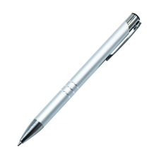  Golyóstoll nyomógombos fém ezüst test, Channel, írásszín kék toll