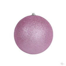  Gömb glitteres, mûanyag, 18 cm, rózsaszín dekorációs kellék