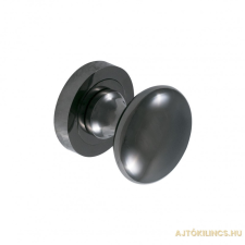  GOMB LIGHT fényes fekete kerek rozettán fix v. forgó zár és alkatrészei
