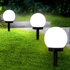  Gömb napelemes lámpa készlet 3db leszúrható kerti LED lámpa kültéri világítás