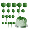  Gömb tortadísz beszúró, fűzöld-20 db