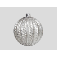  Gömb Üveg 8Cm Antik Világos Szürke Matt karácsonyfadísz