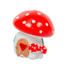  Gomba házikó piros pöttyös poliy M4,5 dekorációs kellék