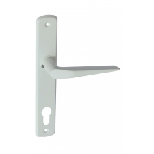 Gomboss/Perfekto Alu 410 Pajzsos Ajtókilincs Fehér 90 mm BB zár és alkatrészei