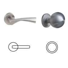 Gomboss/Perfekto Gréta (Galaxy) Rozettás Rozsdamentes Inox BB Hengeres Gomb/Kilincs zár és alkatrészei