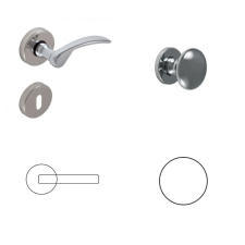 Gomboss/Perfekto Ida Fényes Króm PZ Gomb/Kilincs zár és alkatrészei