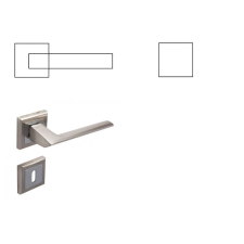 Gomboss/Perfekto Kvantum Négyzetrozettás Szatén Króm Felület PZ Gomb/Kilincs zár és alkatrészei