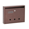 Gomboss/Perfekto Lépcsőházi Postaláda (Rio) 350mm X 270mm X 60mm Lefele Nyíló Névjegy Bronz