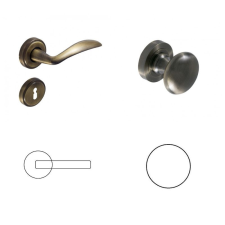 Gomboss/Perfekto Olive Rozettás Antik Súrolt Felület PZ Gomb/Kilincs zár és alkatrészei