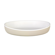 GONDOL IRIS G-806 SHELL OVAL kétszínű tányér 185x138x30mm (G-806) tányér és evőeszköz