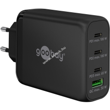 Goobay 100W USB-C PowerDelivery többportos gyorstöltő, fekete mobiltelefon kellék