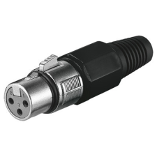 Goobay 11755 vezeték csatlakozó XLR (3-pin) Fekete, Fémes kábel és adapter