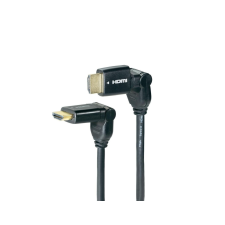 Goobay 31914 Prémium Forgatható HDMI-HDMI (Apa-Apa) Kábel 2m - Fekete kábel és adapter