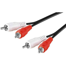 Goobay 50030 2x RCA M - 2x RCA M Audiokábel 5m Fekete (50030) kábel és adapter