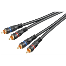 Goobay 50119 2x RCA apa - 2x RCA apa Kábel (3m) (50119) kábel és adapter