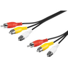 Goobay 50380 3x RCA apa - 3x RCA apa Kábel (1.5m) (50380) kábel és adapter