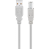 Goobay 50953 USB-A apa - USB-B apa 2.0 Nyomtató kábel - Szürke (1.8m) (50953)