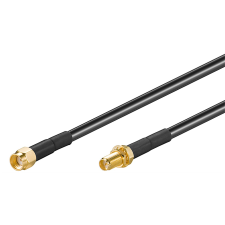 Goobay 51677 RP-SMA antennahosszabbító kábel 3m - Fekete (51677) kábel és adapter