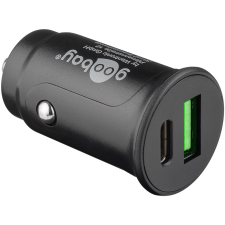 Goobay 59521 Autós USB-A / USB-C töltő - Fekete (27W) mobiltelefon kellék