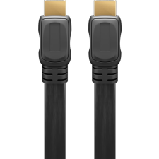 Goobay 61280 HDMI - HDMI 2.0 Lapos kábel 3m - Fekete kábel és adapter