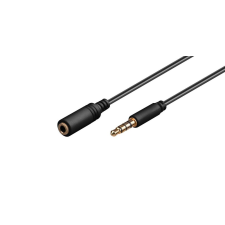 Goobay 62478 Jack apa - Jack anya hosszabbító kábel 1.5m - Fekete kábel és adapter