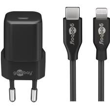 Goobay 64574 USB-C Hálózati töltő - Fekete (30W) mobiltelefon kellék
