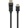 Goobay 64839 DisplayPort 1.2 - HDMI 2.0 Kábel 1m - Fekete