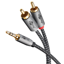 Goobay 65285 3.5mm Jack apa - 2x RCA apa Kábel (1m) kábel és adapter