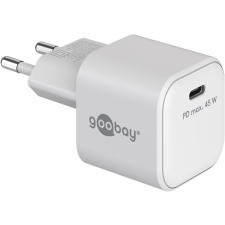 Goobay 65332 USB-C Hálózati töltő - Fehér (45W) mobiltelefon kellék