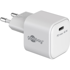 Goobay 65332 USB-C Hálózati töltő - Fehér (45W) (65332) mobiltelefon kellék