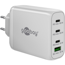 Goobay 65556 3x USB-C / USB-A Hálózati töltő - Fehér (100W) mobiltelefon kellék