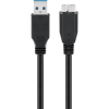 Goobay 66026 USB-A apa - USB Micro-B apa 3.0 Adatkábel - Fekete (1.8m) (66026)