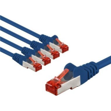 Goobay 66607 S/FTP Cat6 RJ45 Patch kábel 2m - Kék (5db/csomag) ( ) kábel és adapter