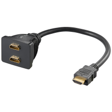 Goobay 68784 HDMI apa - 2x HDMI anya Elosztó kábel és adapter