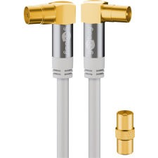 Goobay 70417 Koax Premium Antenna kábel 4x árnyékolt 2.0m - Fehér (70417) kábel és adapter