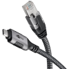 Goobay 70696 USB Type-C apa - RJ45 apa Adatkábel - Fekete/Szürke (1m)