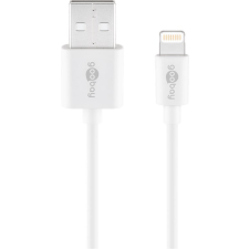 Goobay 72905 Lightning apa - USB-A apa 2.0 Adat és töltőkábel - Fehér kábel és adapter