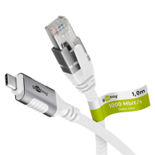 Goobay 74165 Fehér 1 M Cat6 F/UTP (FTP) kábel és adapter