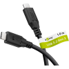 Goobay 74205 USB-C apa - USB-C apa 3.2 Adat és töltőkábel 1m - Fekete (74205)