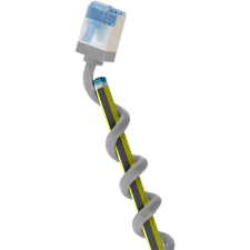 Goobay 74304 U/FTP Cat6a Patch kábel 0.15m - Szürke (74304) kábel és adapter