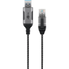 Goobay 74393 USB 3.0 type A RJ45 Fekete, Ezüst