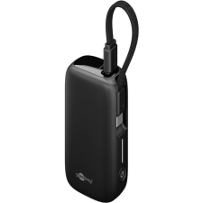 Goobay 76250 Powerbank integrált kábellel USB-C 5000mAh 20W - Fekete (76250) power bank