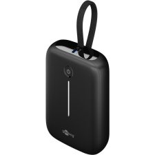Goobay 76251 Powerbank integrált kábellel USB-C 10000mAh 20W - Fekete (76251) power bank