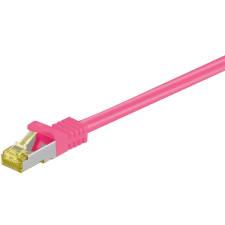 Goobay 91569 S/FTP CAT6A Patch kábel 0.25m - Rózsaszín (91569) kábel és adapter