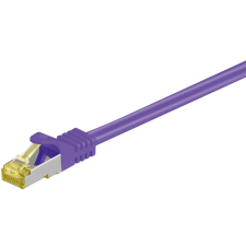 Goobay 91627 S/FTP CAT6A Patch kábel 5m - Lila (91627) kábel és adapter