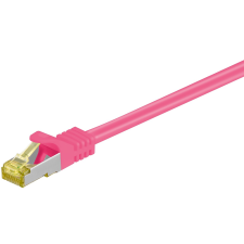 Goobay 91632 S/FTP CAT6A Patch kábel 7.5m - Rózsaszín (91632) kábel és adapter