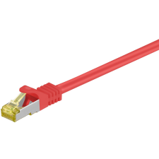 Goobay 91634 S/FTP CAT7 Patch kábel 7.5m - Piros kábel és adapter