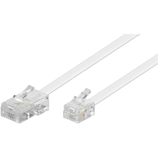Goobay 93062 RJ45 - RJ11 Telefon Kábel 6m - Fehér (93062) kábel és adapter
