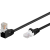Goobay 94172 90° UTP CAT5e Patch kábel 2m - Fekete (94172)