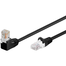 Goobay 94175 90° UTP CAT5e Patch kábel 10m - Fekete (94175) kábel és adapter